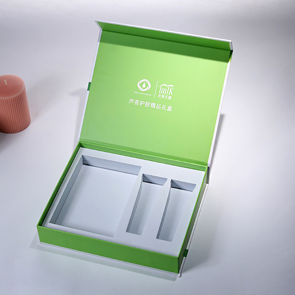 custom solid cardboard magnetic aloe active products gift packaging boxes