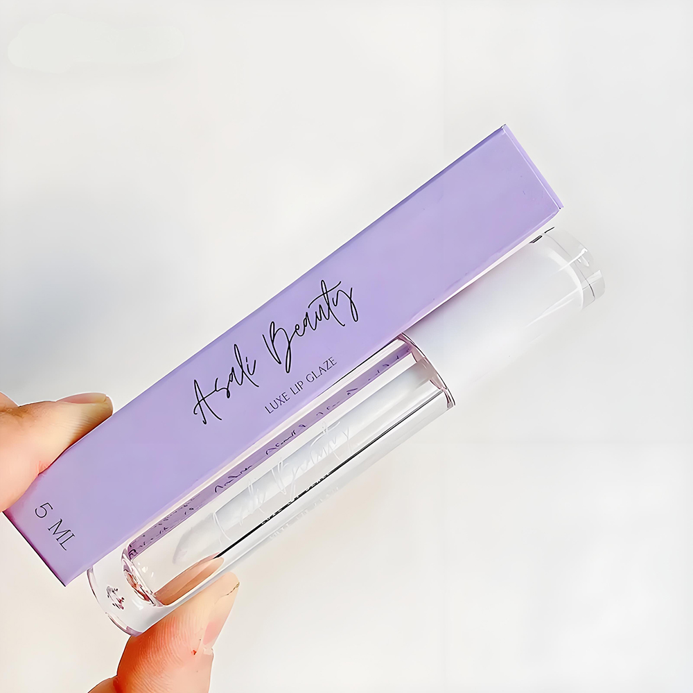 custom purple paper lip stick packaging box