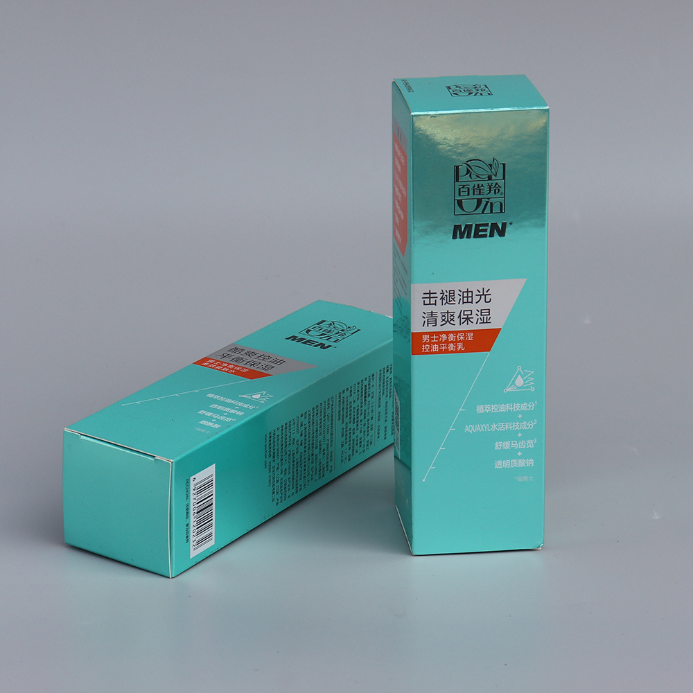 custom flash silver paper moisturizing lotion packaging box