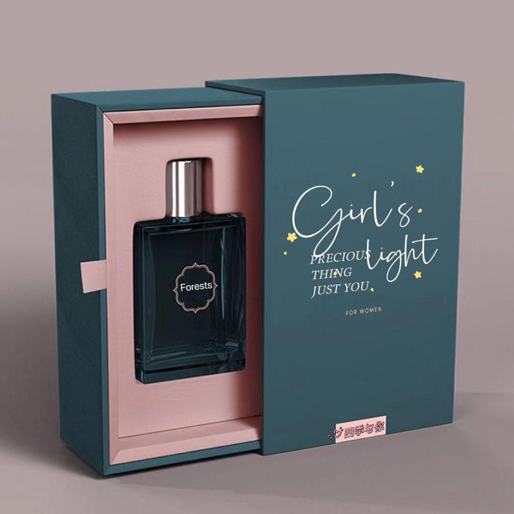 custom slide perfume gift packaging box drawer box for cosmetic packaging