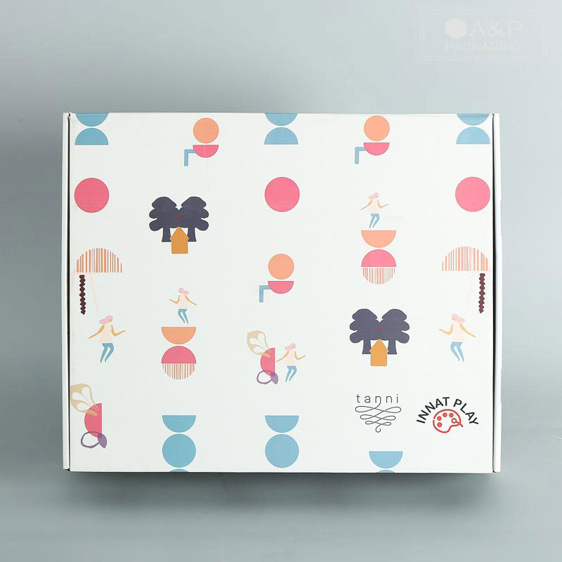 custom logo white color mailer box shipping box