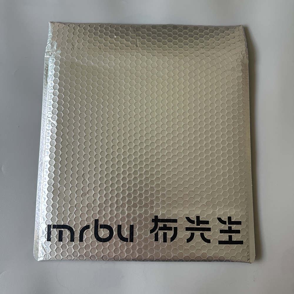 Metallic Silver Bubble Packaging Envelopes with Custom Logo Printing