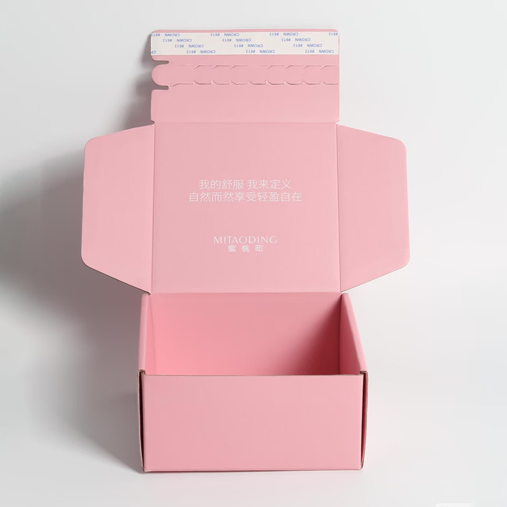 Vibrant Pink Mailer Boxes with Custom Two-Tone Print for Modern E-Commerce Packaging