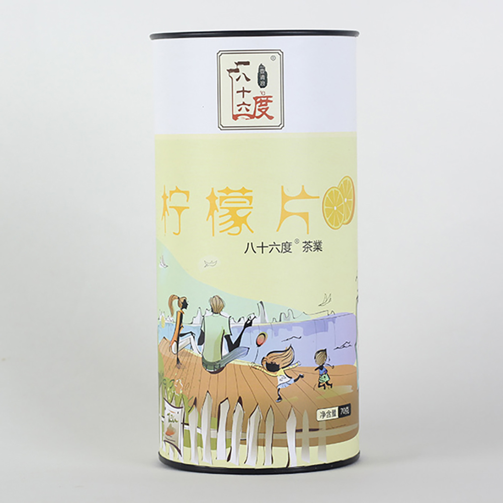 Custom Printed Round Box Lid Canisters with Premium Protective Metal Ends