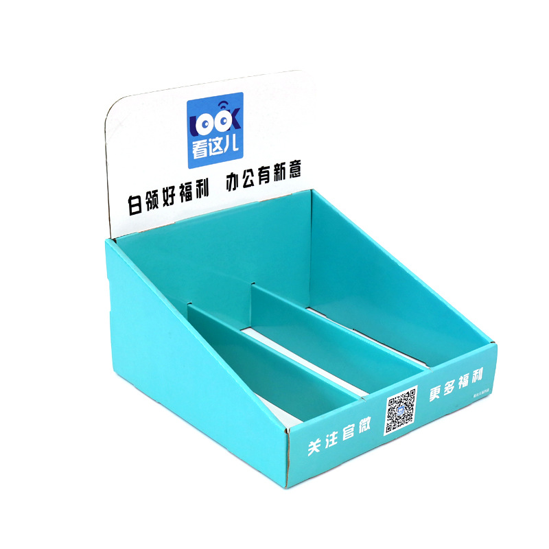 Custom Printed Corrugated Counter Display Stand for Retail Checkout Areas