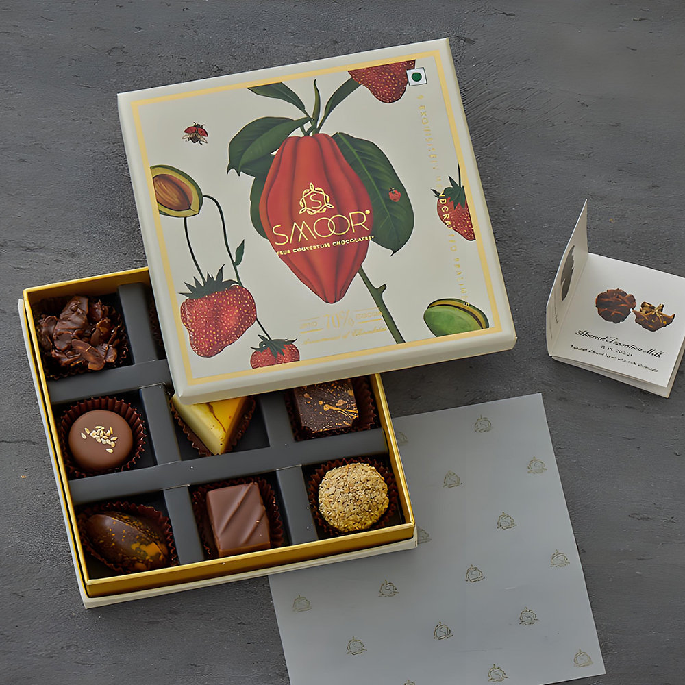Custom Rigid Greyboard Chocolate Pack for High-End Confectionery Brands