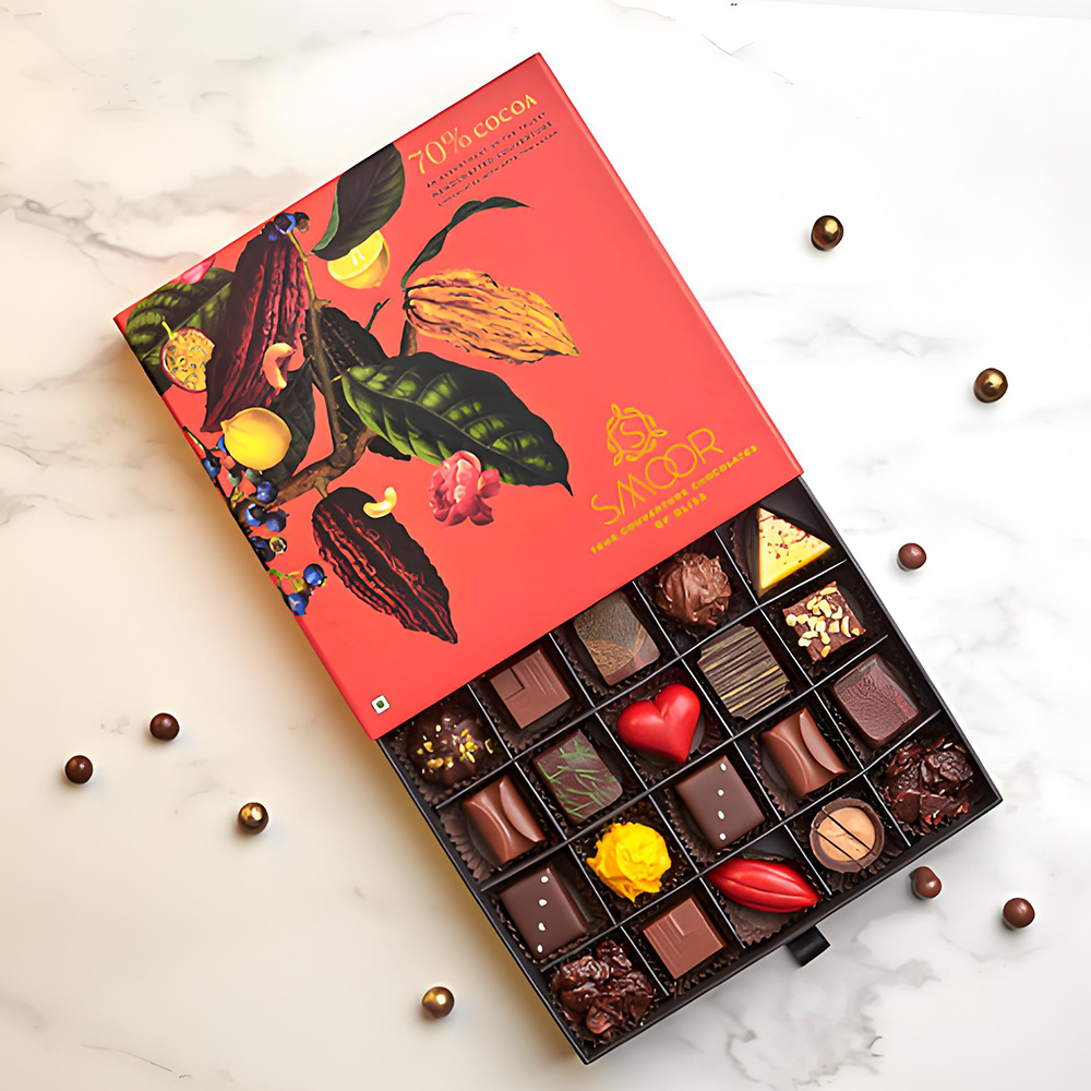 Custom Rigid Greyboard Luxury Chocolate Gift Box for Boutique Confectionery Gifting