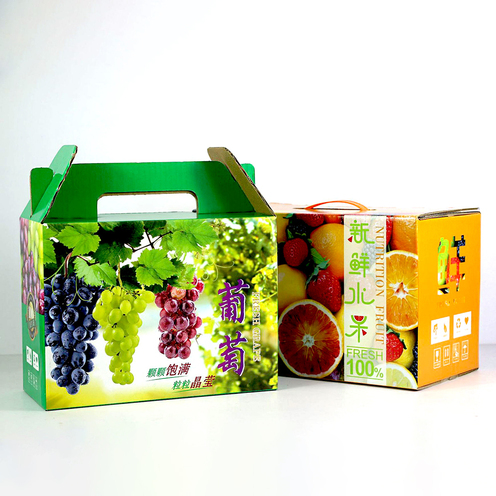 Heavy Duty Corrugated Fruit Boxes for Sale with Custom Graphic Printing