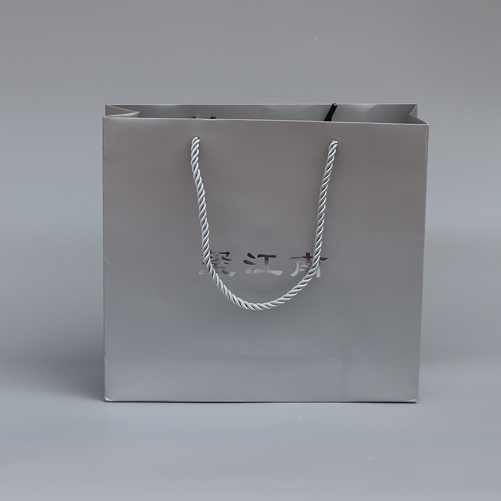 Premium Metallic Silver C1S Paper Gift Bags for Luxury Corporate Gifting