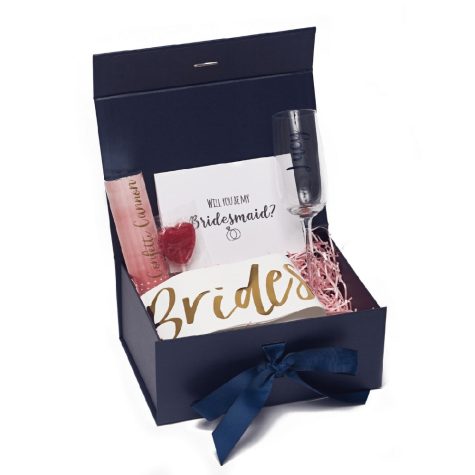 top-tier coated art paper blue magnetic gift box