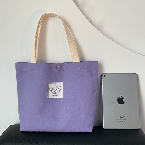 lavender-mini-canvas-tote-next-to-ipad